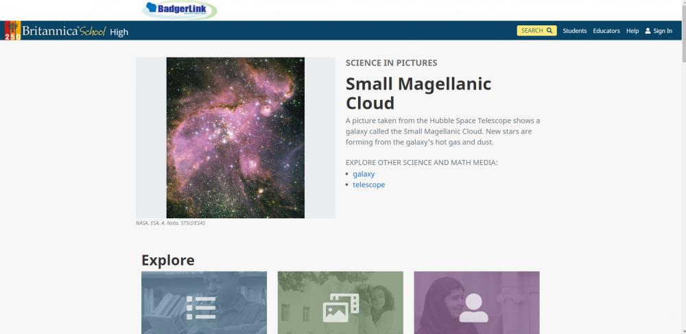 Britannica School - High Home Page with New Look