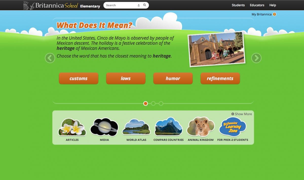 Britannica School Elementary screenshot