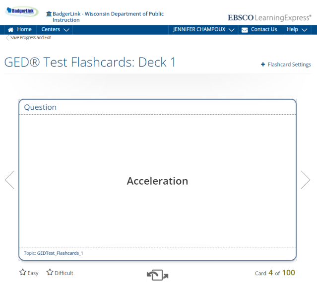 GED Flashcards side 1